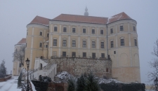 Mikulov castle in winter